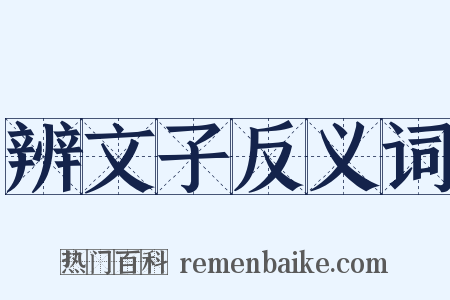 辨文子反义词是什么意思的图片